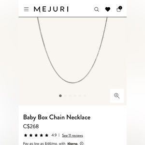 MEJURI 14K WHITE GOLD BABY BOX CHAIN